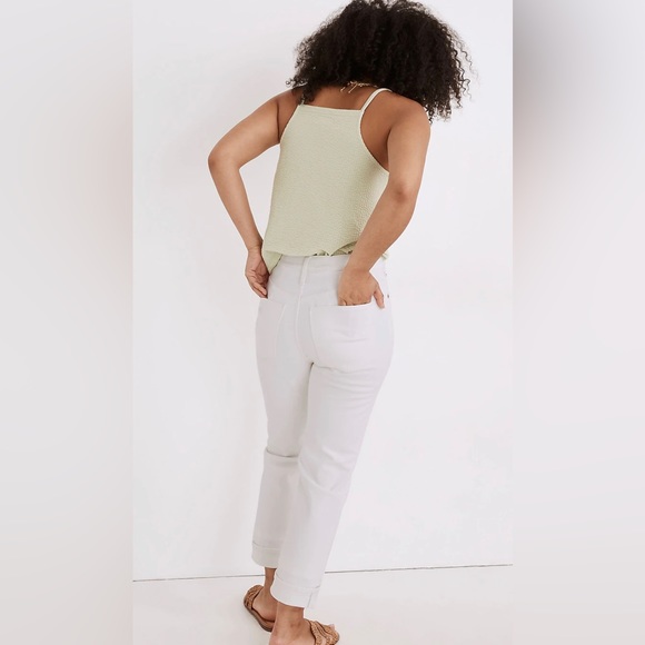 Madewell The High-Rise Slim Boyjean in Tile White Size 32 - Picture 14 of 14